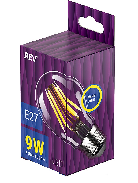 Светодиодная лампа REV E27 Филамент Груша 9Вт 32475 1